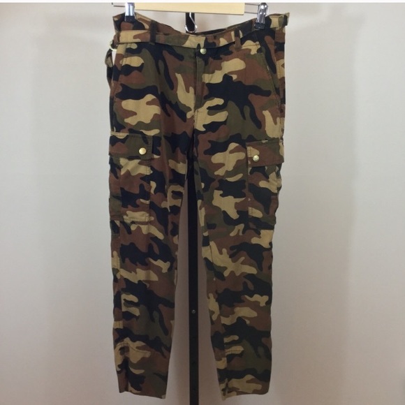 Michael Kors Camouflage Tencel (eucalyptus) Pants - Picture 6 of 7